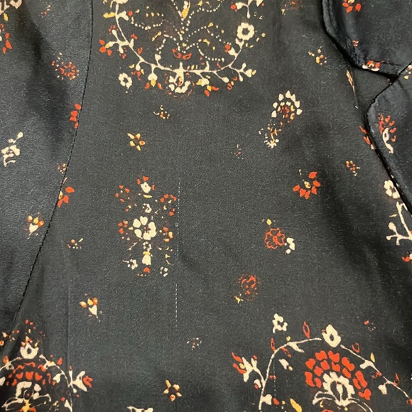 Silk Rebecca Taylor black satin stole button down blouse from Rent the Runway - Picture 4 of 6